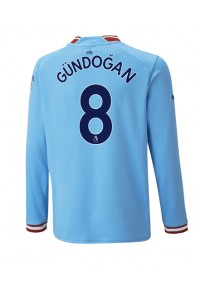 Manchester City Ilkay Gundogan #8 Voetbaltruitje Thuis tenue 2022-23 Lange Mouw